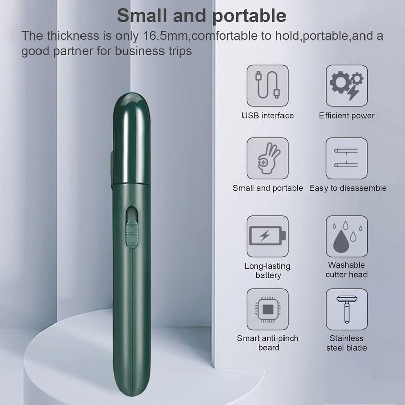 LinMei Foil Shaver for Men Multifunction Stubble Trimmer with Pop-Up Sideburn Razor Cordless USB Rechargeable Mini Travel Shaver for Beards & Facial Hair - Image 2
